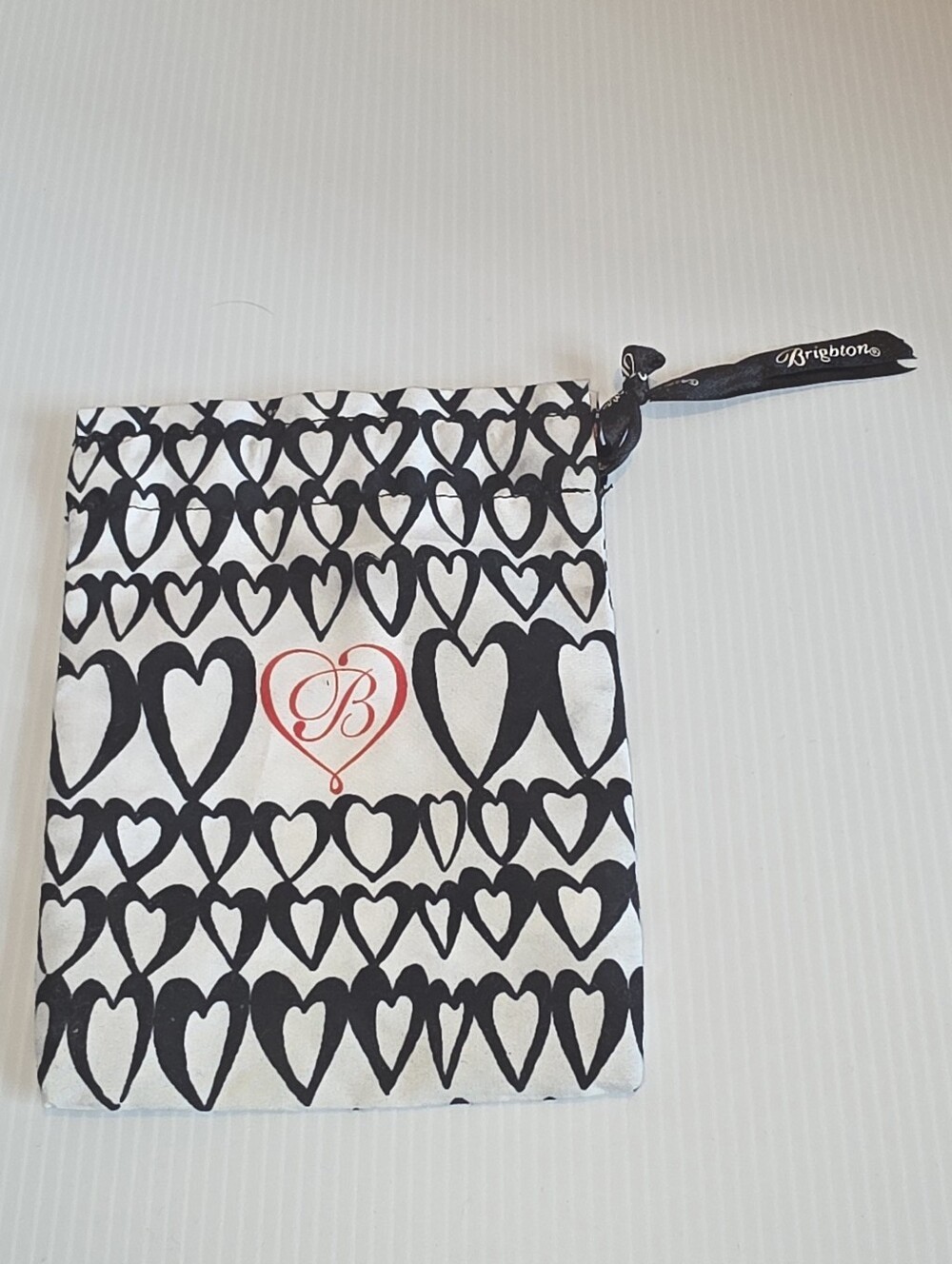 Brighton small drawstring dust cover jewelry bag Heart Design